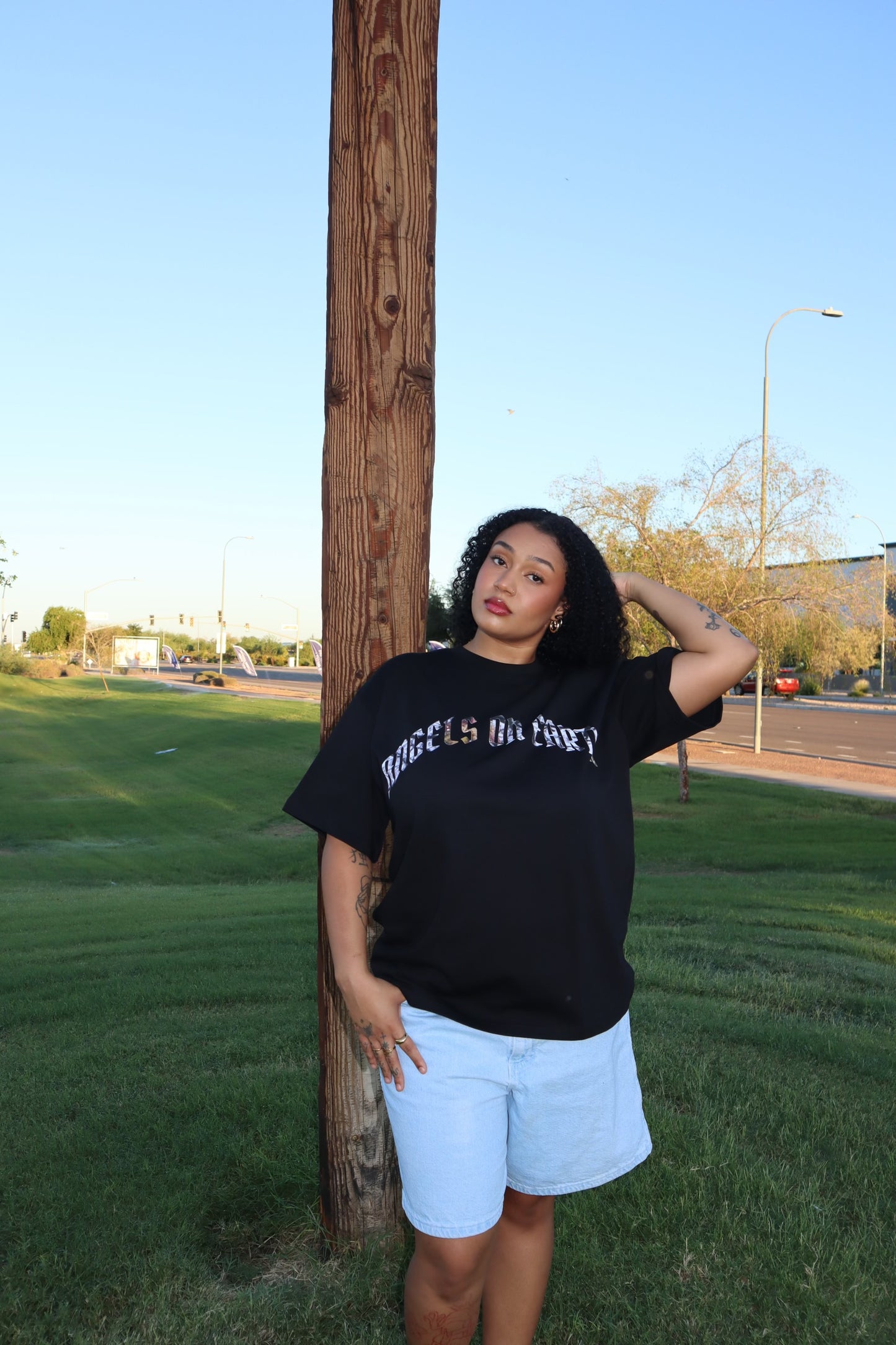 "Jesus Saves" Camo Black Tee