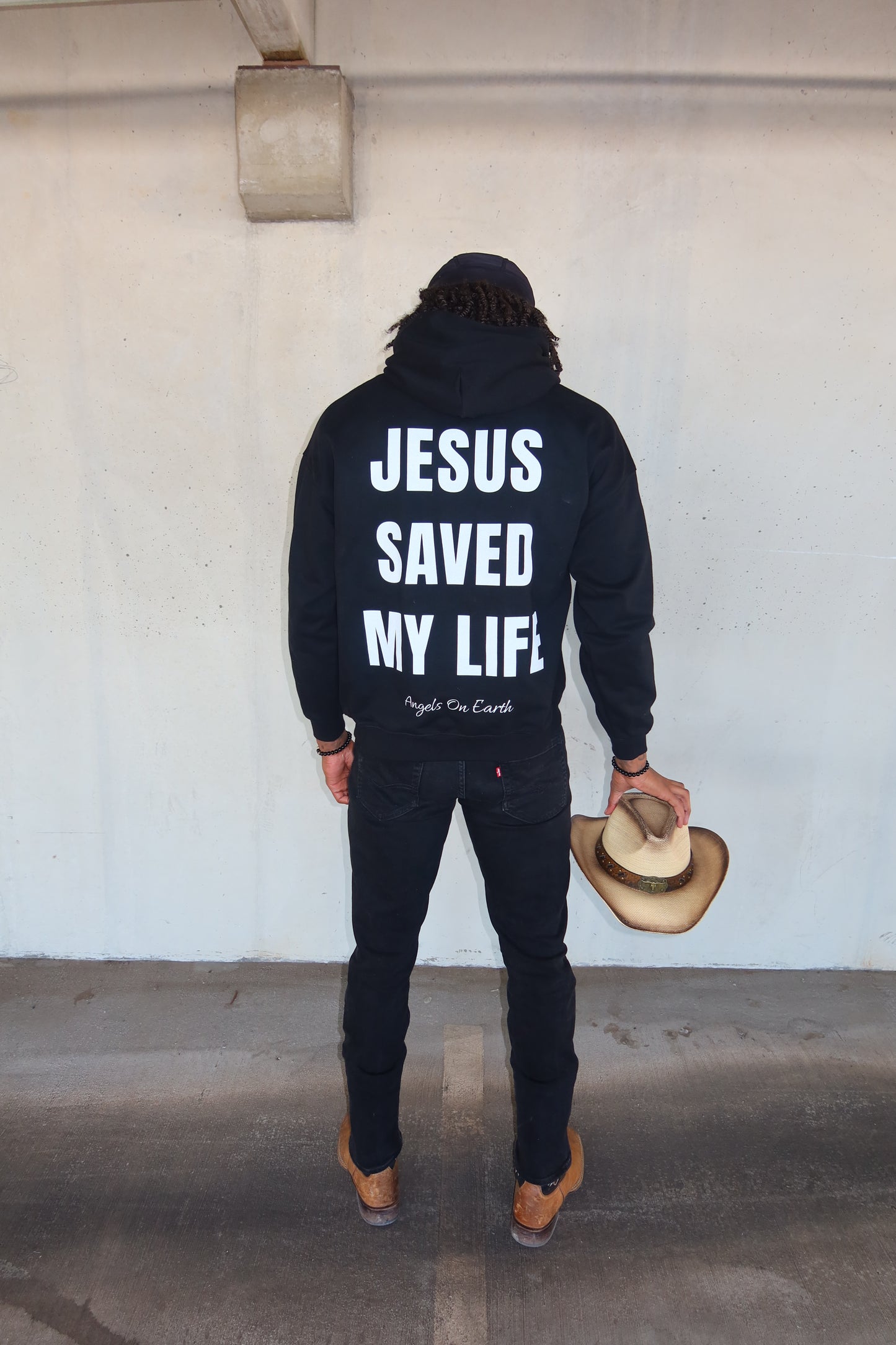"Jesus Saved Me" Black Hoodie