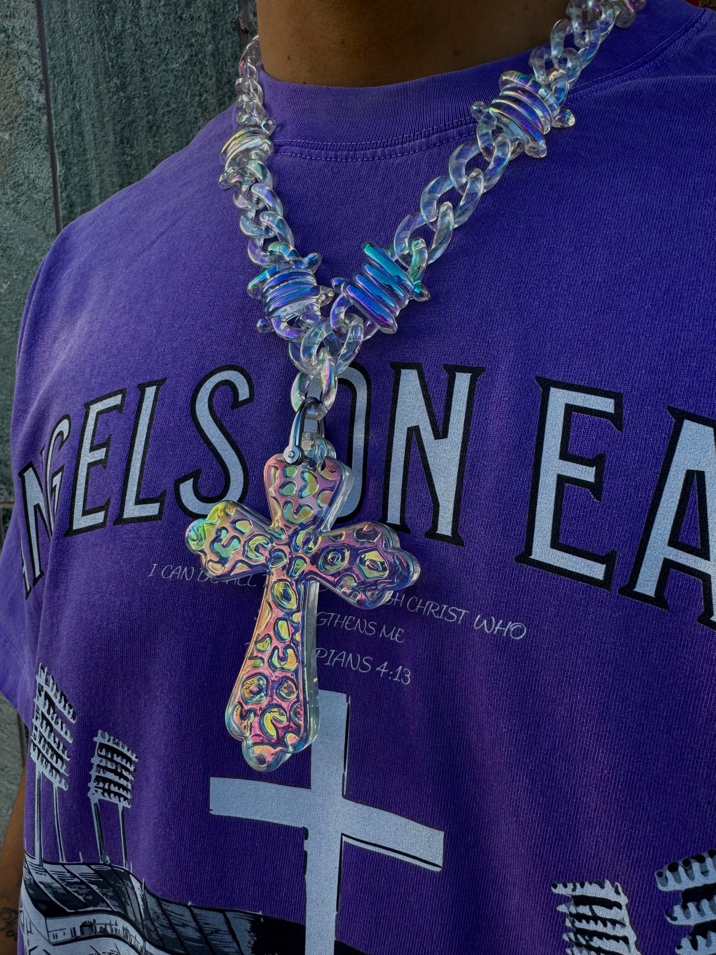 "Multicolor Cross" Necklace