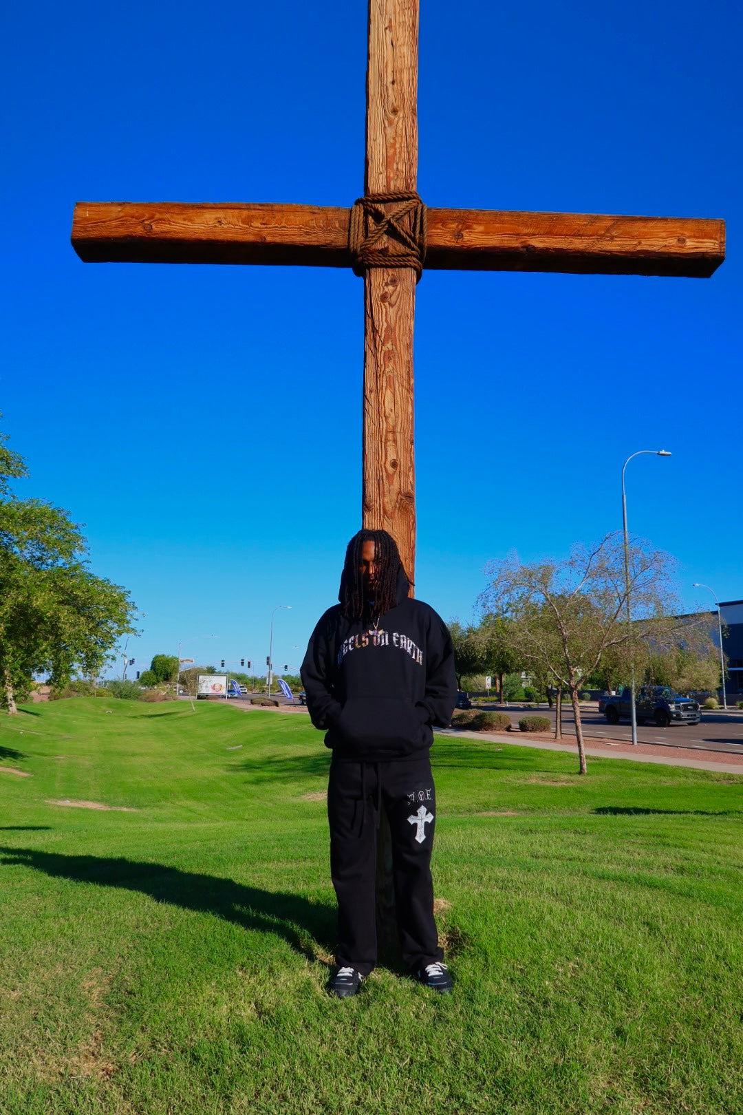 "Jesus Saves" Camo Black Hoodie