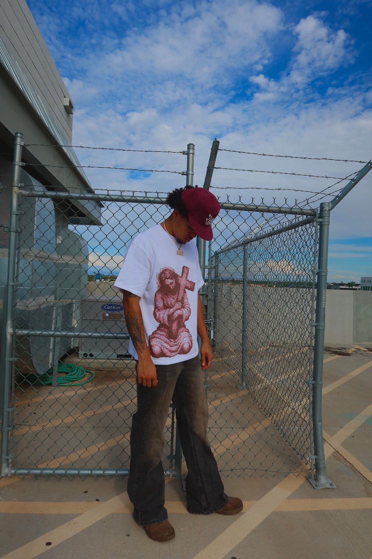 "Carry Your Cross" White Tee