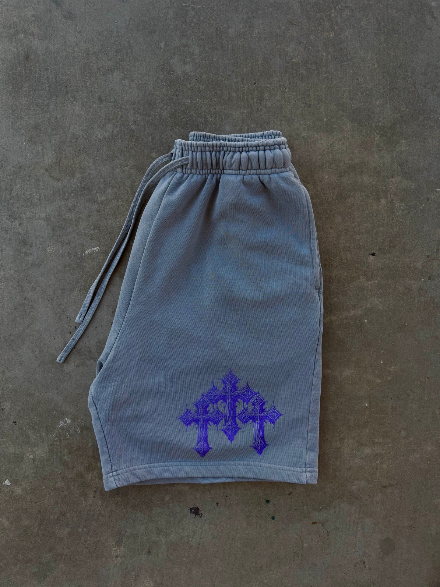 "Triple Cross" Gray Shorts