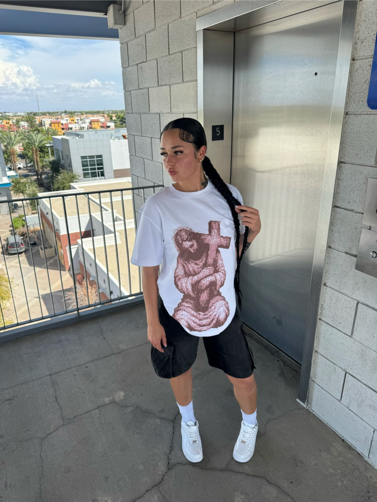 "Carry Your Cross" White Tee
