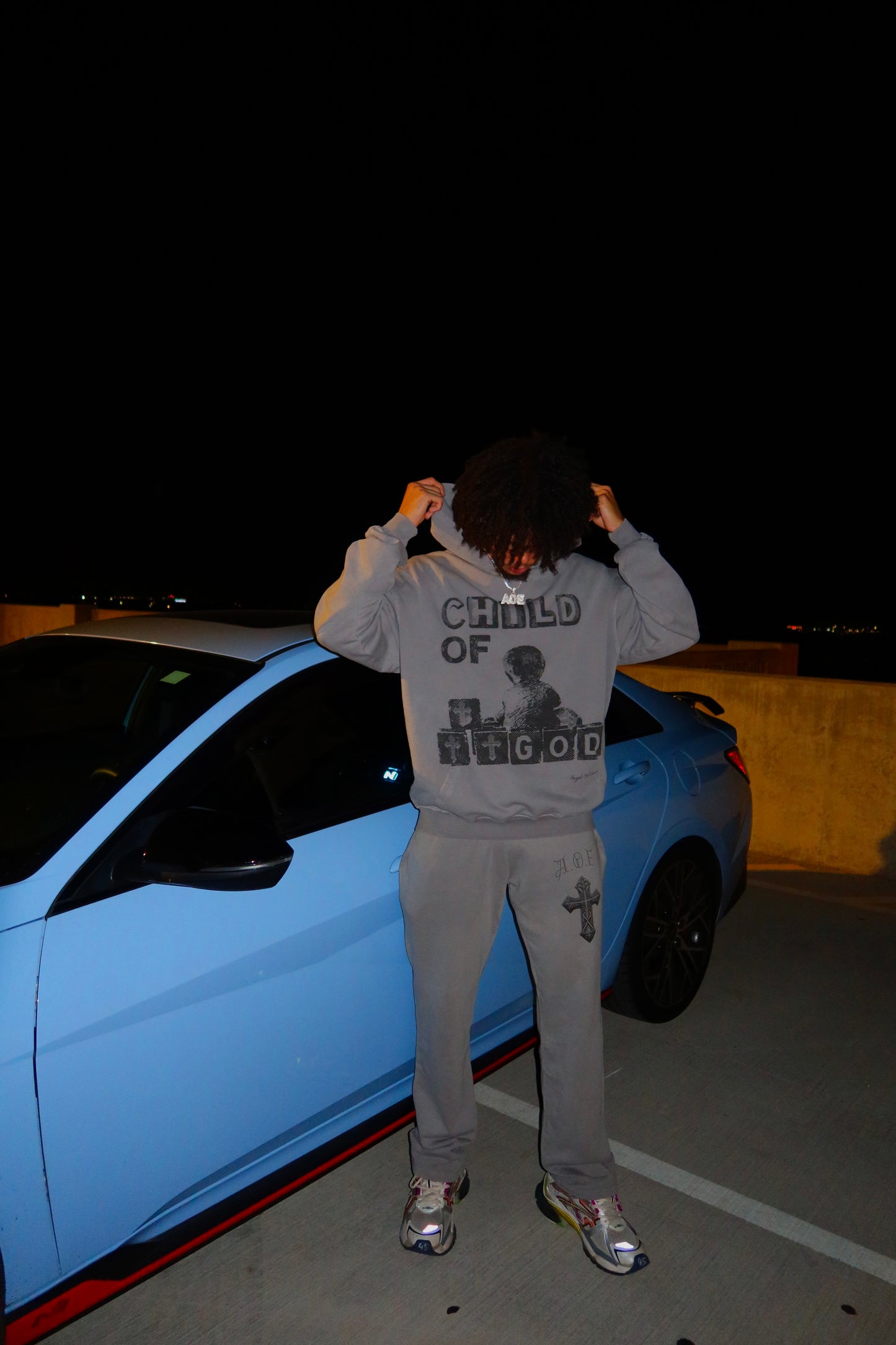 "A.O.E. Cross" Gray Sweatpants