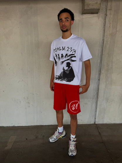 "Psalm 23:4" White Tee