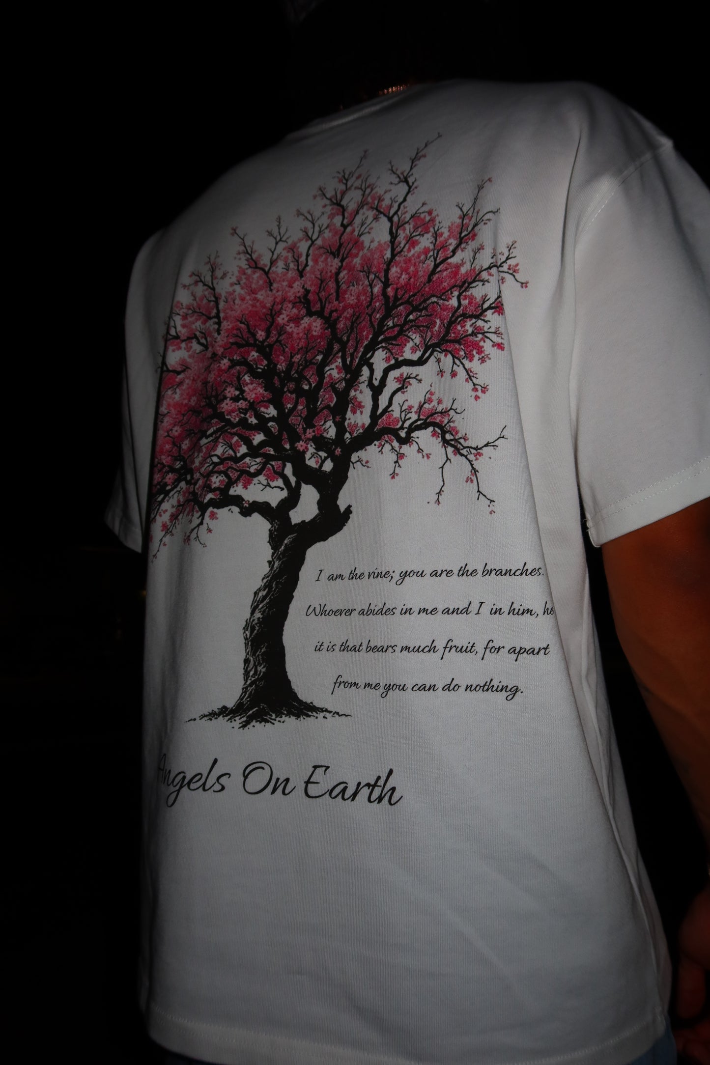 "John 15:5" White Tee
