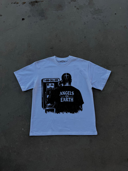 "Call God!” White Tee