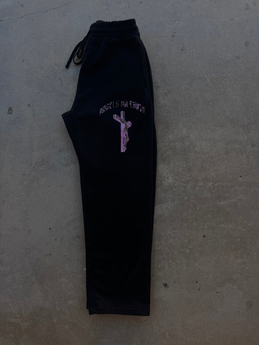 "Logo" Pink Camo Sweatpants
