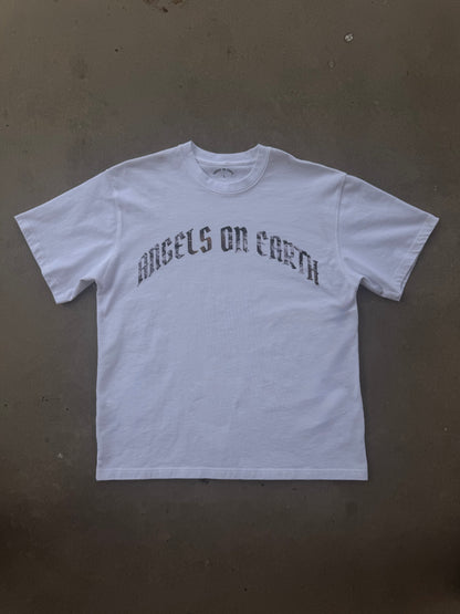 "Jesus Saves" Camo White Tee