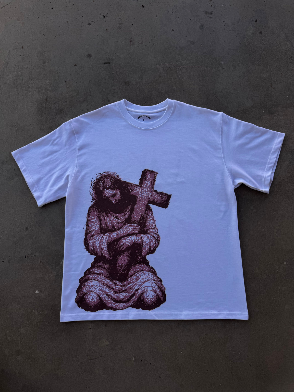 "Carry Your Cross" White Tee