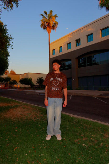 "PGHY" Brown Tee