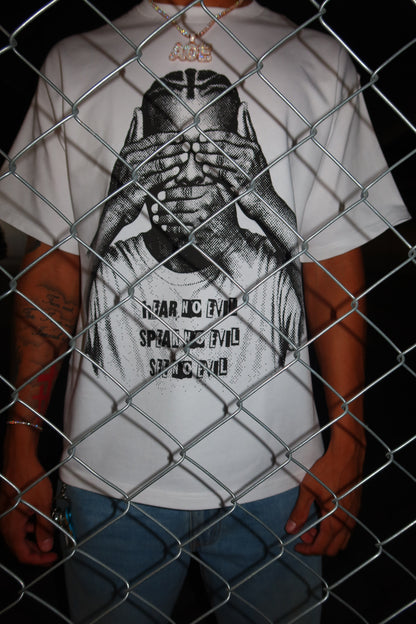 "No Evil" White Tee