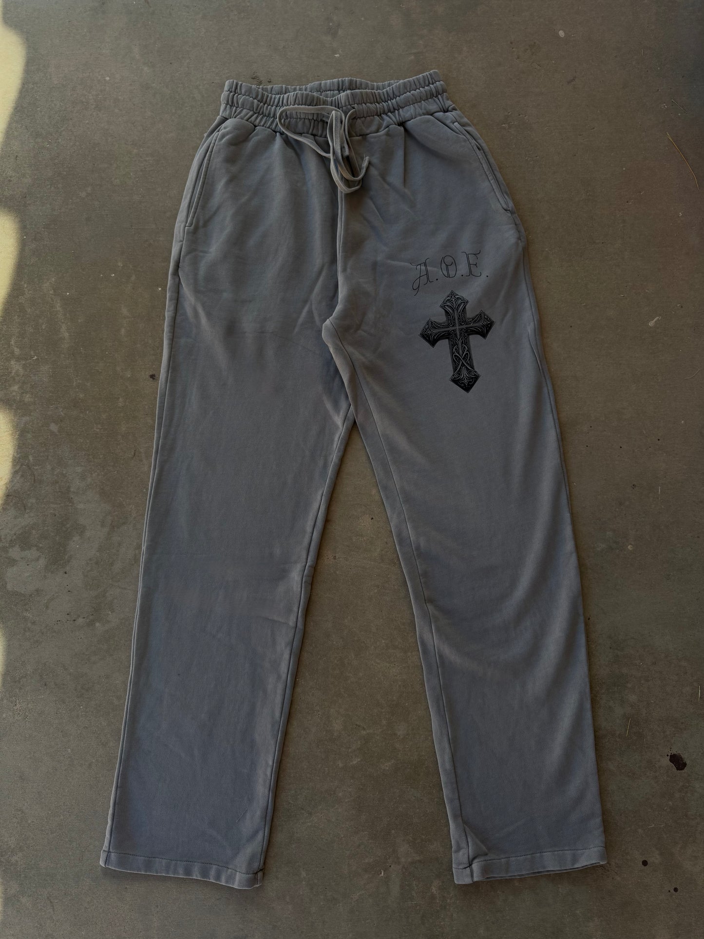"A.O.E. Cross" Gray Sweatpants