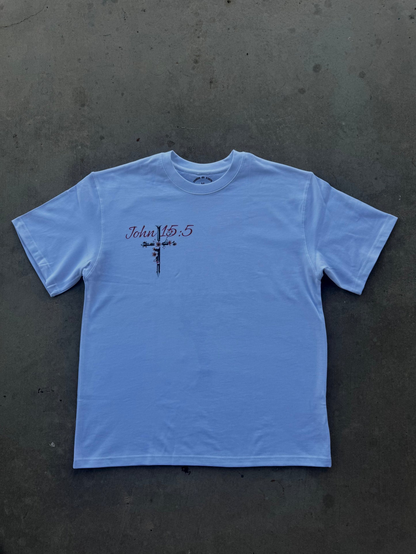 "John 15:5" White Tee