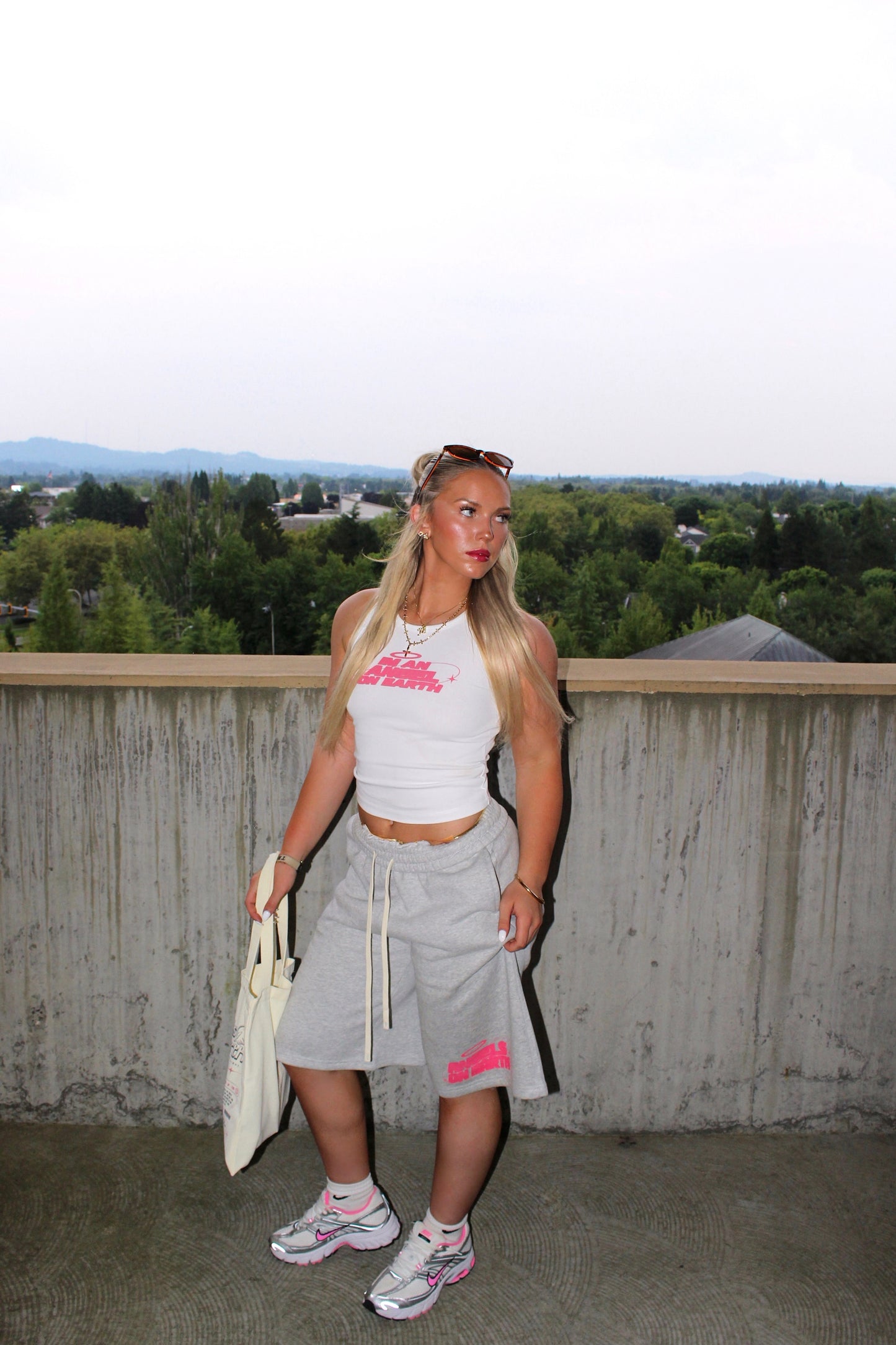"A.O.E. Halo" Gray Sweatshorts