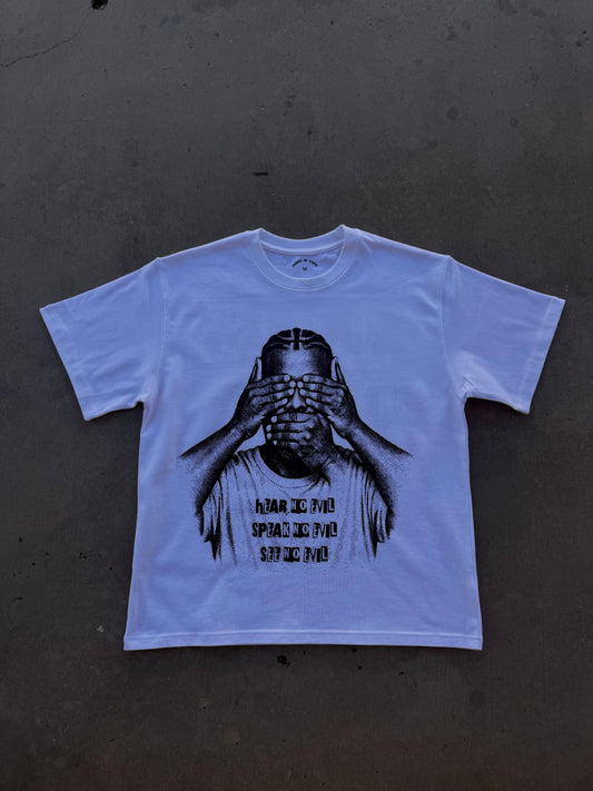 "No Evil" White Tee