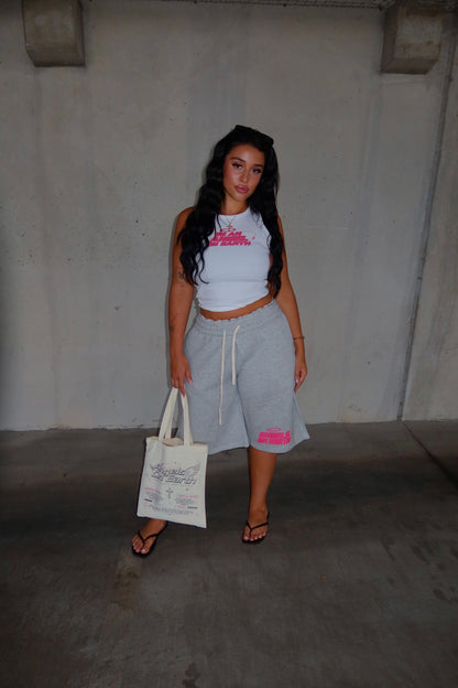 "A.O.E. Halo" Gray Sweatshorts