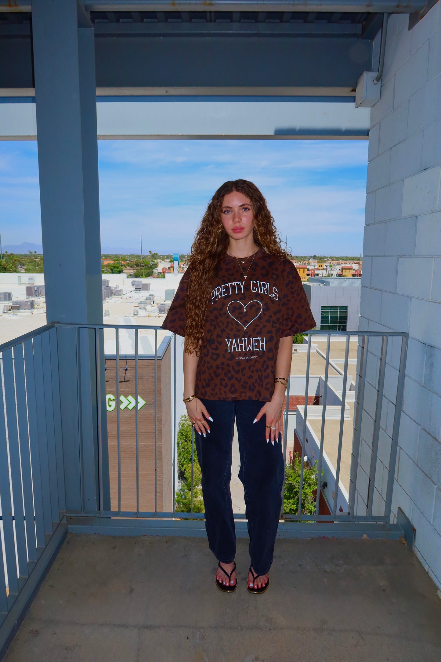 "PGHY" Brown Tee