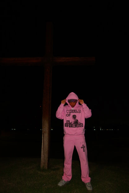 "A.O.E. Cross" Pink Sweatpants