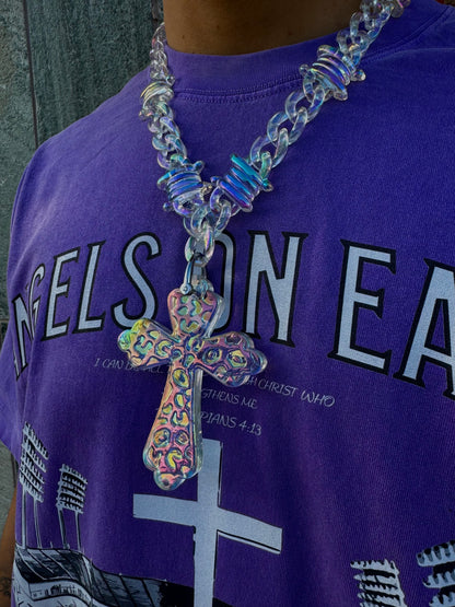 "Multicolor Cross" Necklace