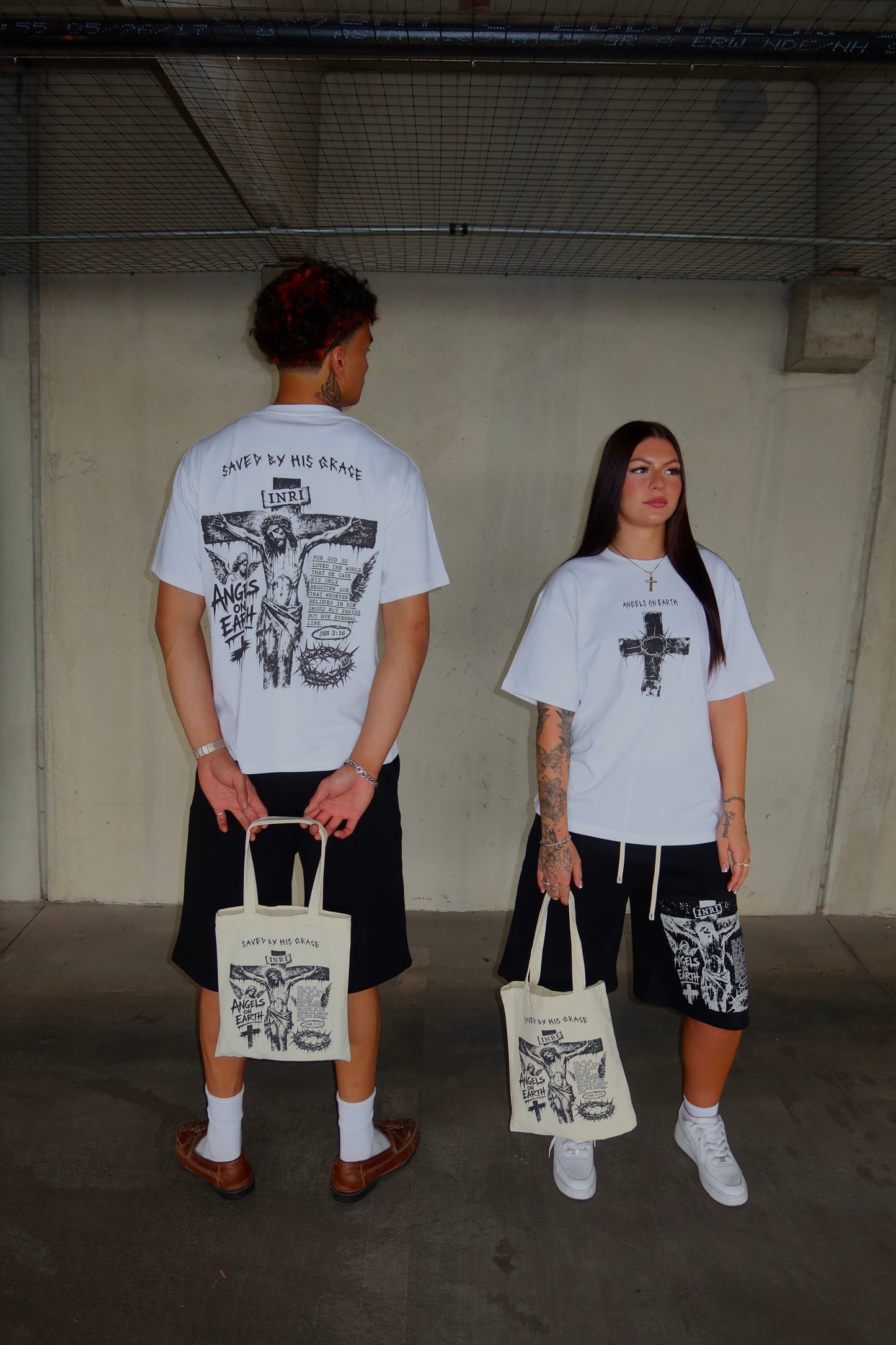 "Saved By Grace" White Tee