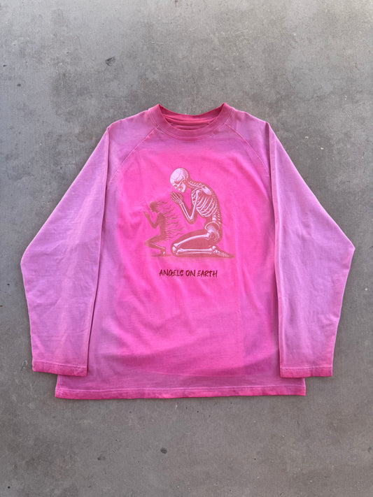 "Save Your Soul" Pink Acid Washed Tee