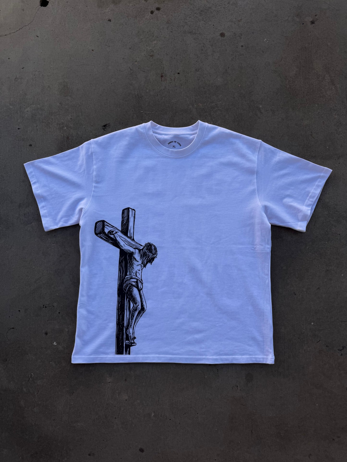 "Jesus Saves" White Tee