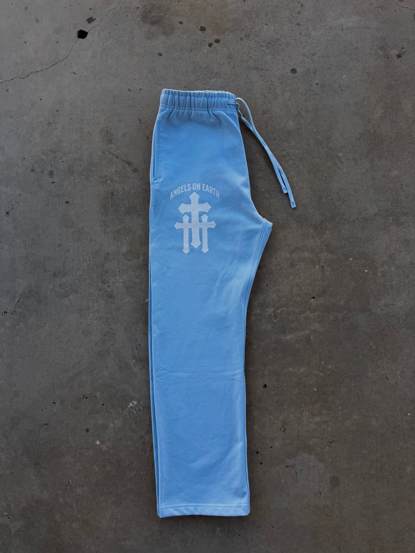 "Triple Cross" Baby Blue Sweatpants