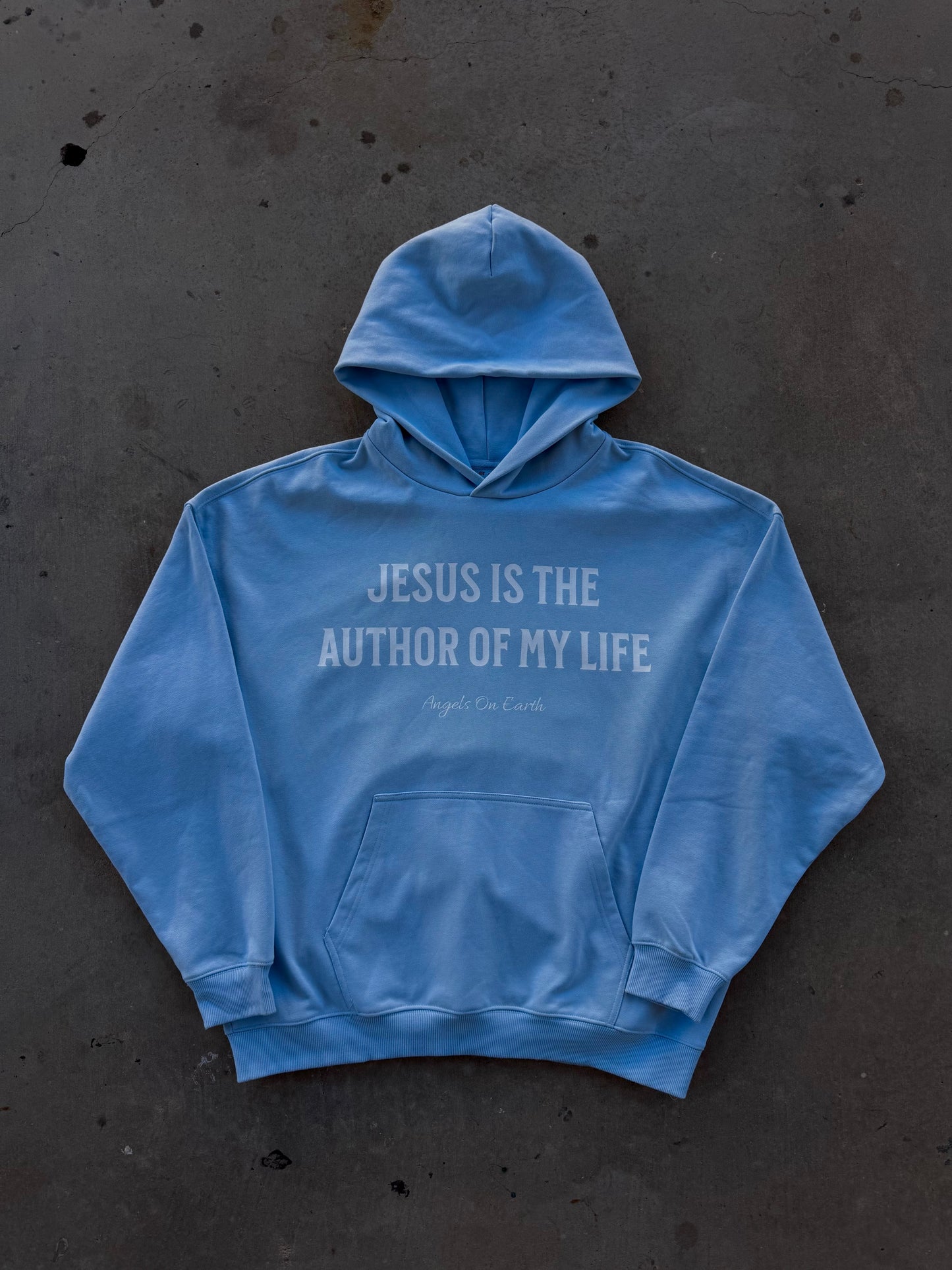 "Jesus Saves" Baby Blue Hoodie