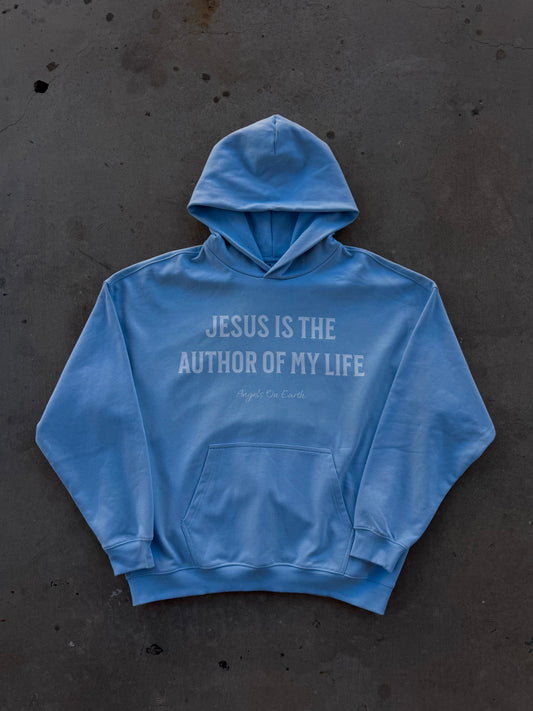 "Jesus Saves" Baby Blue Hoodie