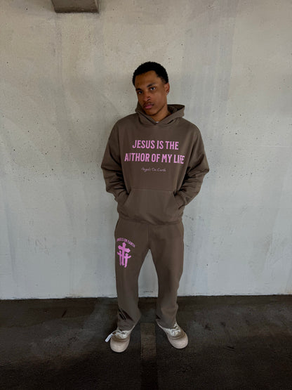 "Jesus Saves" Brown Hoodie