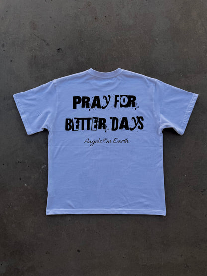 "Pray" White Tee