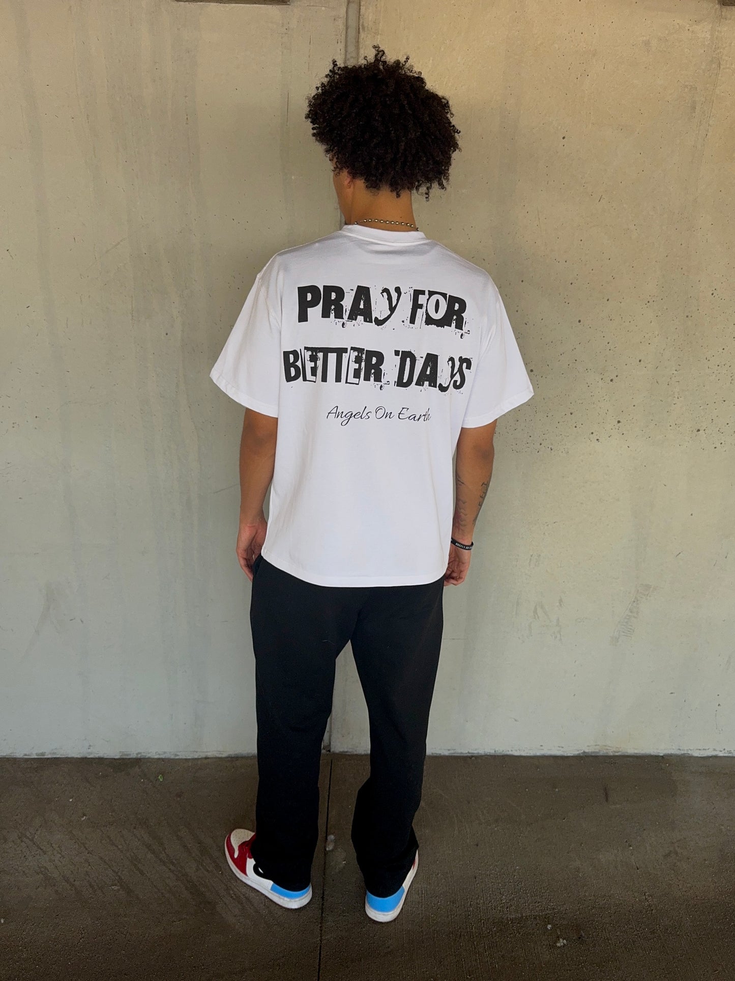 "Pray" White Tee