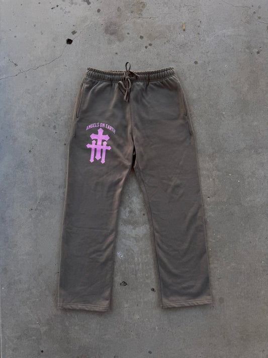 "Triple Cross" Brown Sweatpants