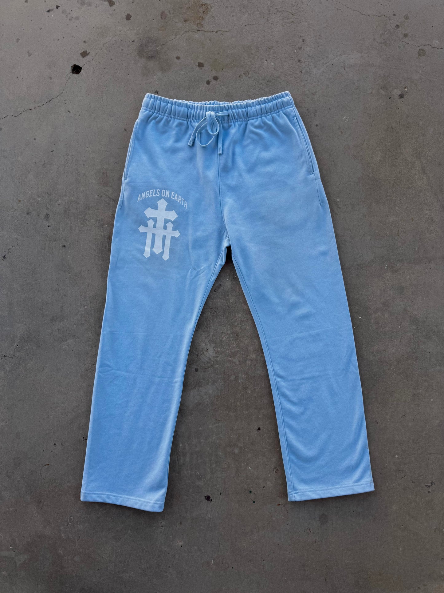 "Triple Cross" Baby Blue Sweatpants