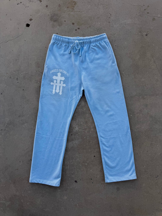 "Triple Cross" Baby Blue Sweatpants