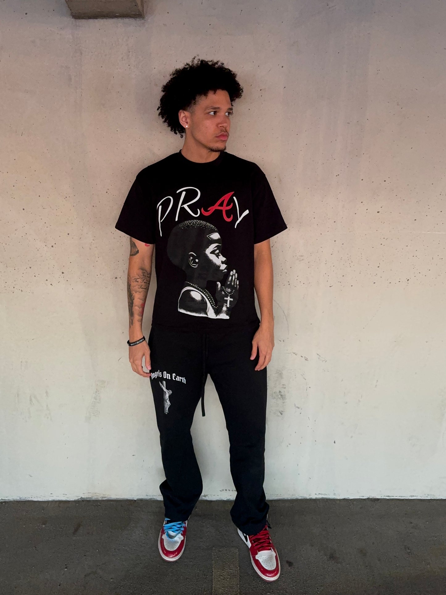 "Pray" Black Tee