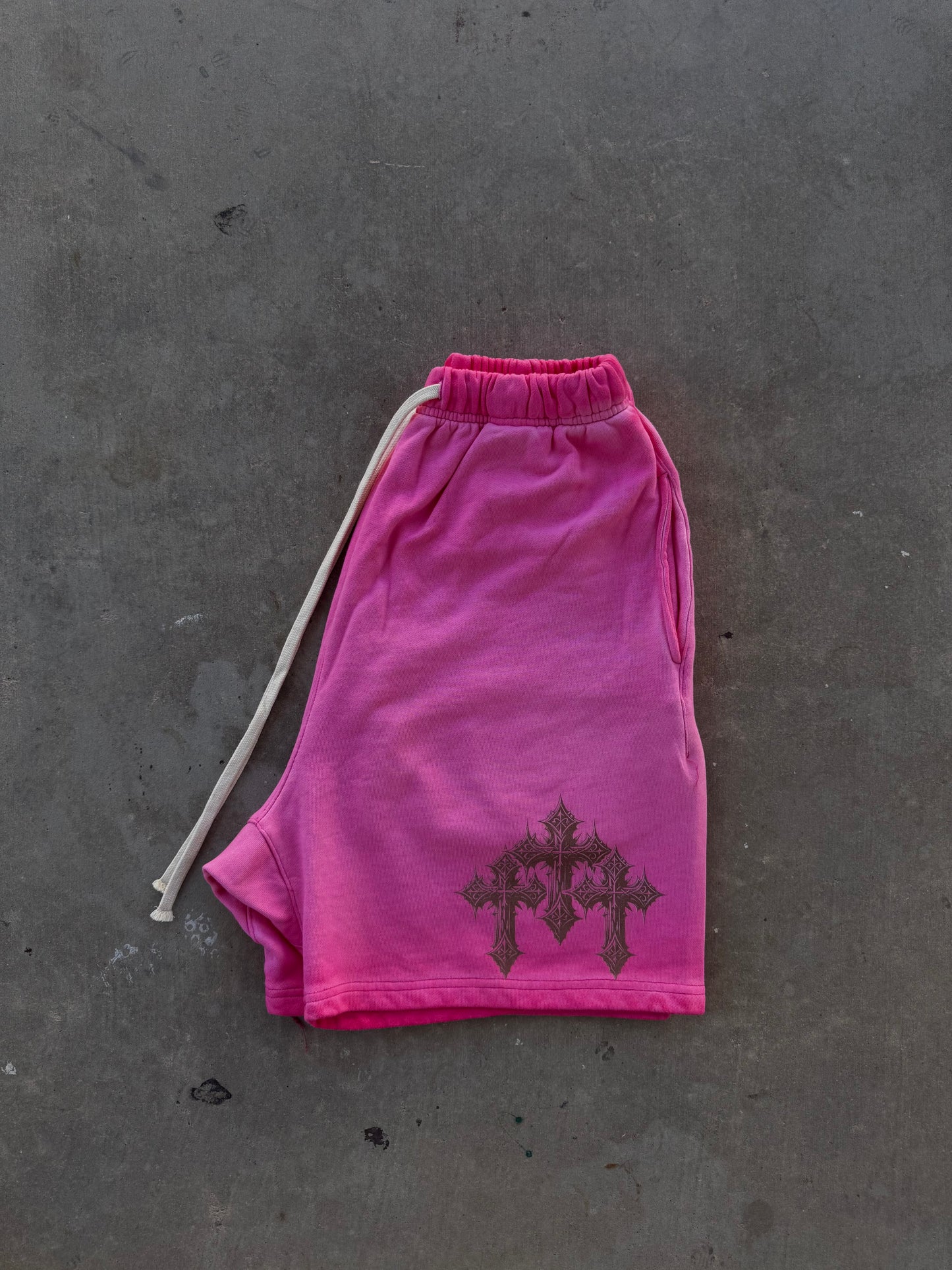 "Triple Cross" Pink Shorts