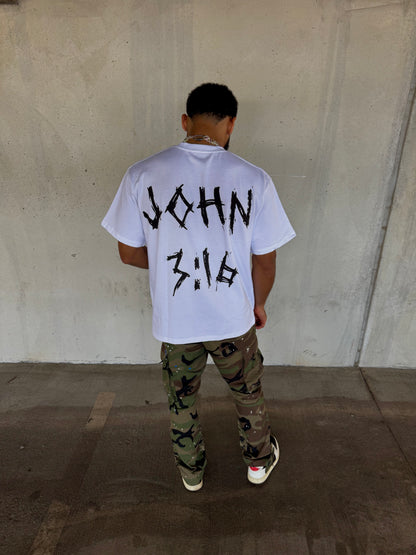 "John 3:16" White Tee