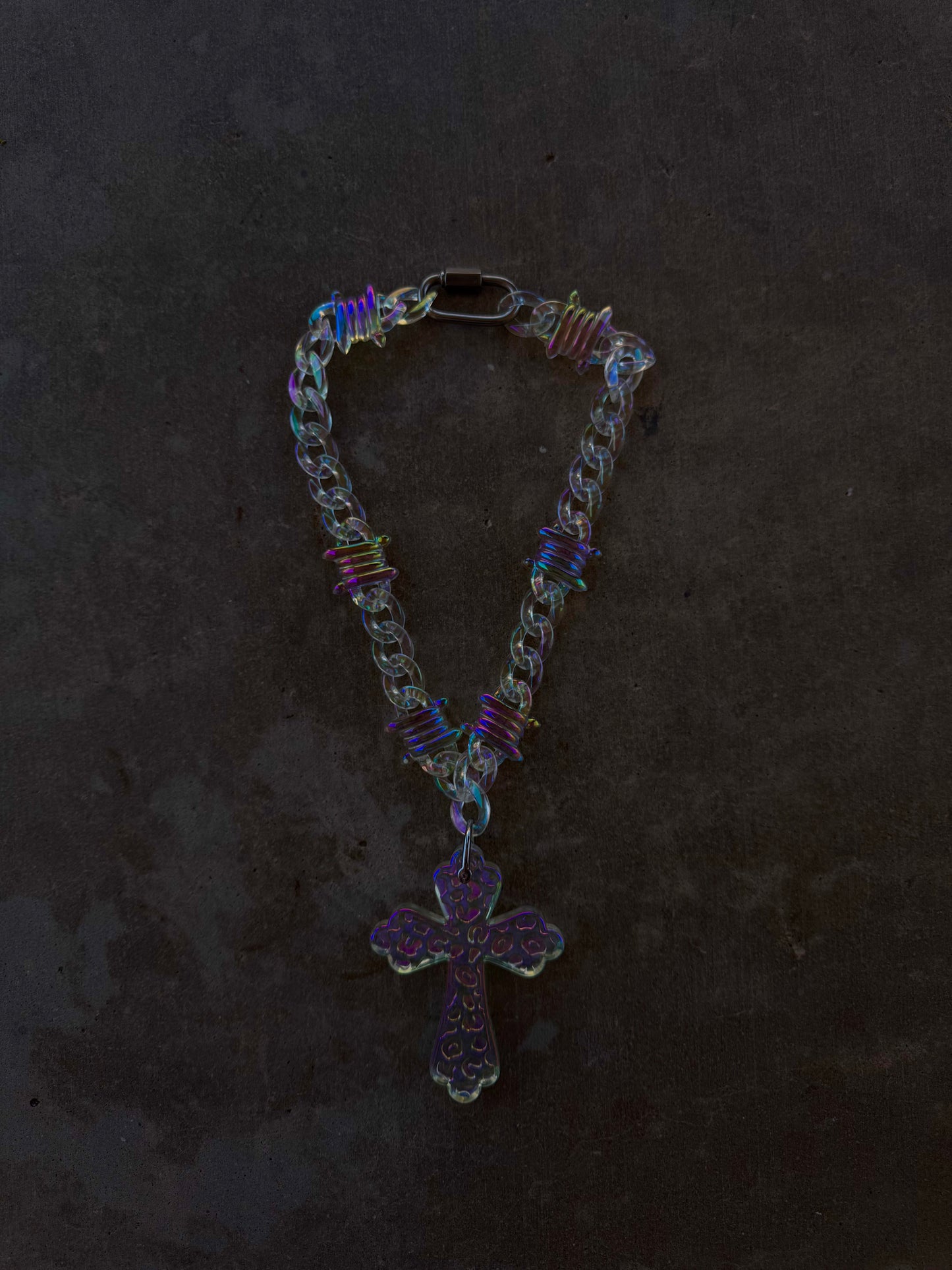 "Multicolor Cross" Necklace