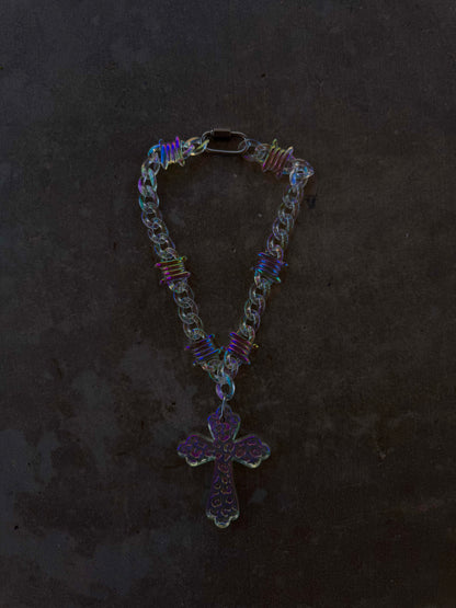 "Multicolor Cross" Necklace
