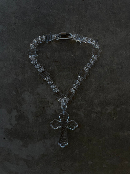 "Clear Cross" Necklace