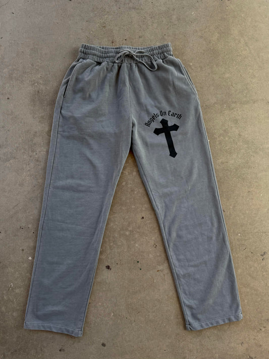 "Cross" Gray Sweatpants