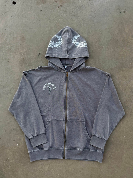 "Crown Of Thorns" Gray Jacket