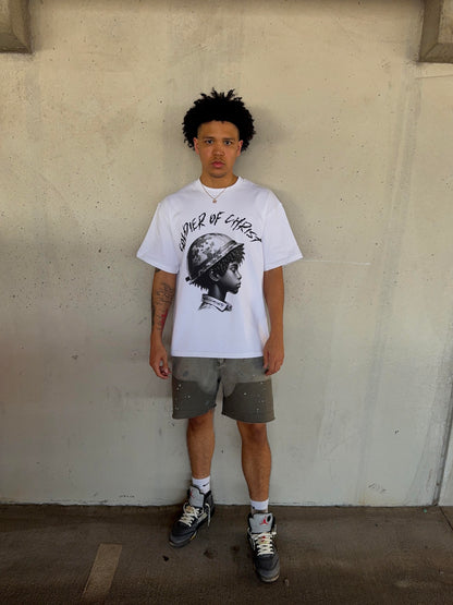 "Soldier Of Christ" White Tee
